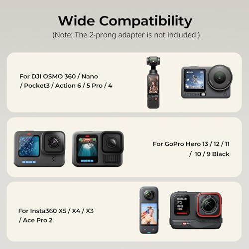 SMALLRIG Magnetic Backpack Strap Clip Mount for GoPro Hero 13/12/11/10, for DJI Osmo Nano Action 6/5 Pro/4/3/Pocket 3, for Insta360 X5/4/3/Ace Pro 2, with Ball Head Adapter Base Mantis Hook - 5722 - style: Backpack Clip Strap