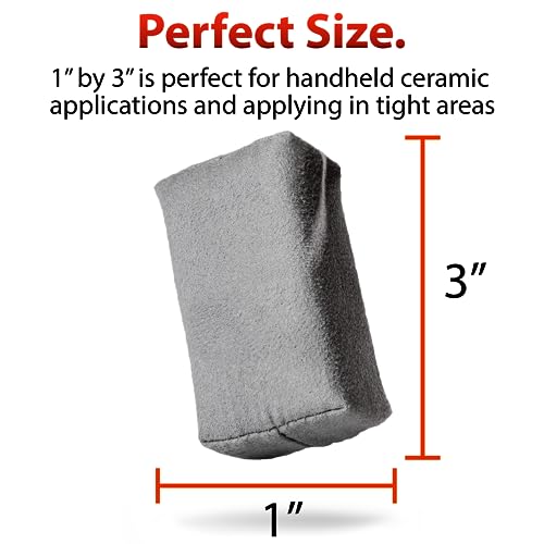 Adam's Polishes Suede Applicator (4 Pack) - Car Detailing Sponge, Use with Ceramic Spray, Graphene Coatings on Car Paint, Metal, Plastic Trim, Rubber & Glass - size: 4 Pack