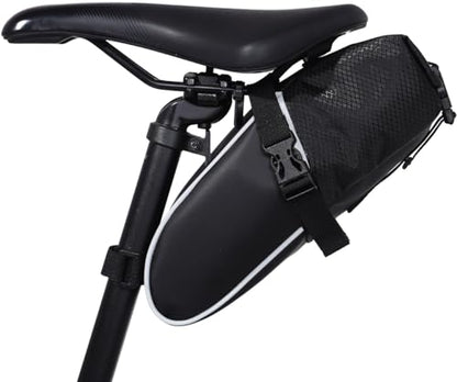 ITSCOOL Bike Saddle Seat Bag Waterproof Bicycle Accessories Under Seat Storage Pouch Reflective Cycling Wedge Pack for Mountain Road Bike MTB