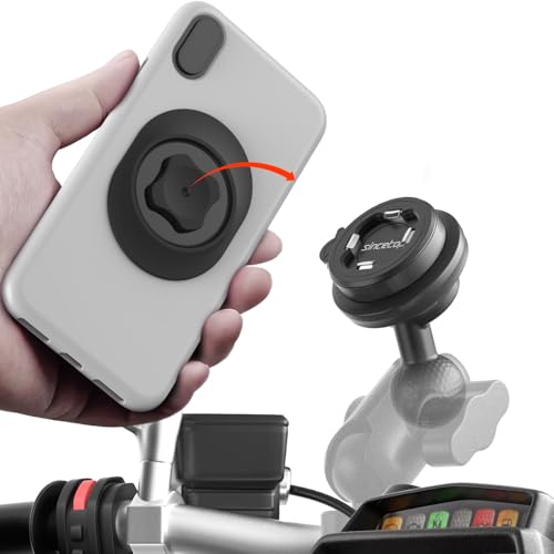 sincetop Universal 1” Ball Motorcycle Phone Mount with Vibration Dampener Module,Quick Release Motor Bike/Mountain Bicycle/Road MTB Bike Smartphone Holder 【Double Socket Arm not Included】 - size: 【Gen2】Mount with Vibration Dampener