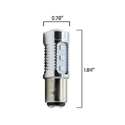 Syneticusa 1157 Red LED Stop Brake Flash Strobe Rear Alert Safety Warning 12-LED Light Bulbs