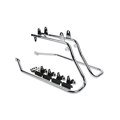 Hard Saddlebags Saddle bags W/Chrome Conversion Brackets for Harley Davidson 1984-2017 Softail Models FLST, FLSTC, FLSTF, FLSTN FLSTS models,Vivid Black