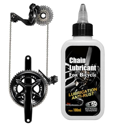 Chain Lube - 100ml Rust Proof Smooth Lubricant, Bike Chain Oil for Mountain Road Biking Cycling Maintenance Wash Cleaning Gear Brake Cable Tire Disc