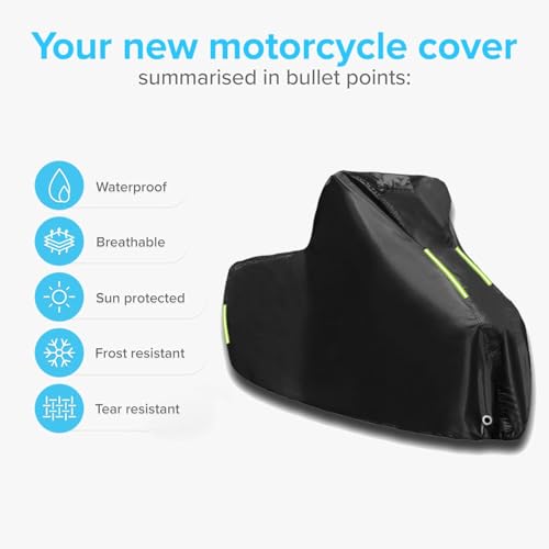 Outdoor Motorcycle Cover for Bintelli Spark 49 |All Weather Waterproof Motor Bike Covers Moped Protective Tarpaulin Oxford UV Rip Dust with Reflective Strips and Lock Hole - size: for Spark 49