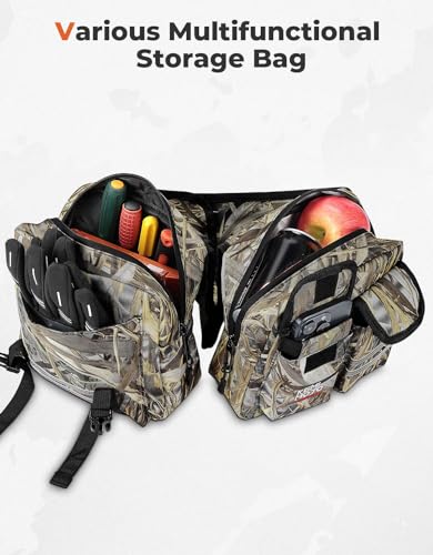 KEMIMOTO ATV Tank Bag Water-resistant Cooler All Terrain Vehicles Accessories Motorcycle Saddle Bag Compatible with Most ATVs and Snowmobiles Bicycles Quad Vehicles - color: Brown