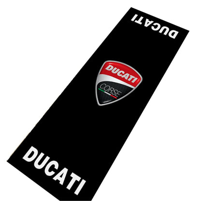 Motorcycle Garage Mat for Ducati Motorbikes – Non-Slip Bike Floor Mat | Parking & Display Rug for Panigale, Diavel, Streetfighter, Multistrada, Monster & More | Oil-Resistant Garage Floor Protector
