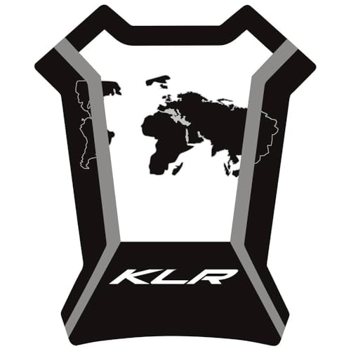 KLR650 Tank PAD Front Side Tank Pad Fuel Stickers Compatible with Klr650 2022-2025 3D Gel Tank Fuel Gip Decal KLR650 Sticker Pad (White) - color: 144 White