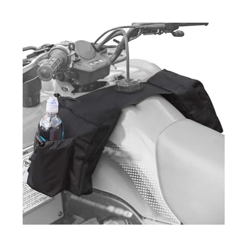 BELOMI ATV Tank Top Bag, Motorcycle Saddlebag, Storage Saddle Bag for Snowmobile, UTV Waterproof Cargo Pocket, Universal Durable Front Accessories, Storage Pack with Water or Drink Pocket (Black) - color: Black