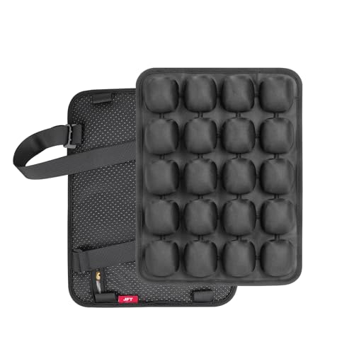 JFT Motorcycle Air Cushion Seat Pad, Pressure Relief Ride Motorcycle Air Cushion Large for Cruiser Touring Saddles (Black)