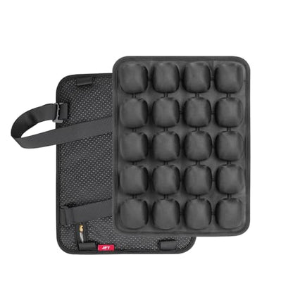 JFT Motorcycle Air Cushion Seat Pad, Pressure Relief Ride Motorcycle Air Cushion Large for Cruiser Touring Saddles (Black)