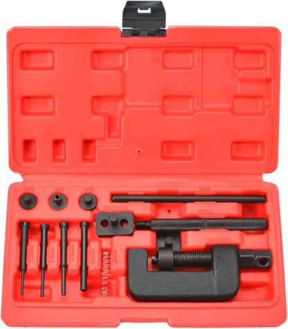 Motorcycle Chain Breaker, Heavy Duty Chain Splitter/Breaker Link Riveting Tool Kit Replacement for Motorcycle, Bike, ATV Bicycle Repair Tools