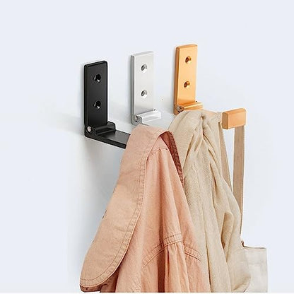 ZEYU Folding Coat Hooks, 10Pcs Wall Hooks for Hanging Coat Towel Hooks Hardware Heavy Duty Aluminum Alloy Headphone Holder No Rust Wall Mounted with Screws for Bags Fitness Equipment (10Pcs-Golden) - color: 10Pcs-Golden