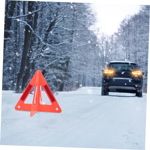 1Set Roadside Safety Reflective Triangle Durable Car Warning Sign for Emergencies Lightweight Portable Reflective Safety Tool for Road Construction Vehicle Breakdown