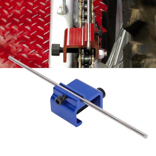 Chain Alignment Tool 08-0048 Aluminium Alloy Motor 08-0048 Chain Alignment Tool Universal Aluminium Alloy Motorcycle and ATV Adjusting for Aluminiu (Blue) - color: Blue