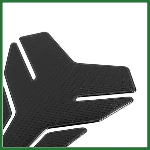 Motoforti Motorcycle Gas Oil Fuel Tank Protector PVC Rubber Pad Emblem Badge Sticker Black Protector Decal Long-Lasting