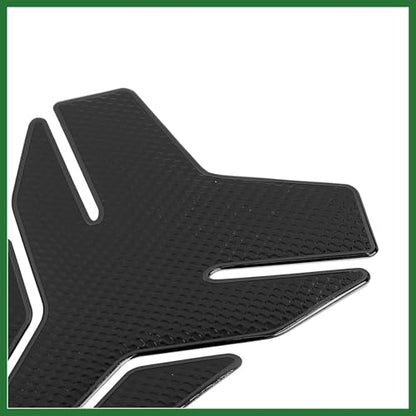 Motoforti Motorcycle Gas Oil Fuel Tank Protector PVC Rubber Pad Emblem Badge Sticker Black Protector Decal Long-Lasting