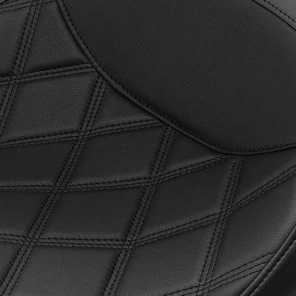 C.C. RIDER Driver& Passenger Gel Seat Fit For Harley Touring 2009-2023 Road Glide Street Glide Road King Electra Glide and 2009-2022 CVO Models, Mammock Seat Extended Reach Seat - color: 11# GEL Black