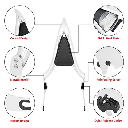 2009-2025 Sissy Bar Backrest, Detachable Passenger Backetst Sissy Bar Fit for Harley Touring Street Glide Road Glide Road King Electra Glide Chrome - color: Chrome, size: 16"- Detachable Split