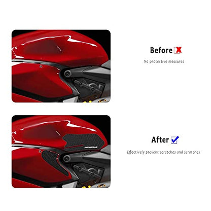 Motorcycle Accessories Tank Pad Rubber Non-Slip Protector Sticker Side Traction Kneepad Decal For PANIGALE V2 899 959 1199 1299