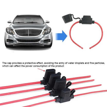 12Pcs Inline Fuse Holder Standard ATC ATO Add-a-Circuit Car Fuse Holder TAP Adapter 10A Blade Automotive Fuse Holder for Automotive Marine CFH-ILATO-PT10A - color: CFH-ILATO-PT10A