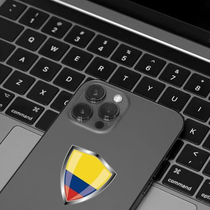 Colombia Flag Decal Sticker - Colombiana Flags Shield Shape Reflective Vinyl Car Stickers - for Car Window Bumper Laptop Waterproof Sticker (5Pcs) - color: Colombia