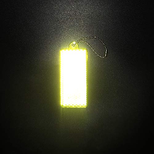 Safety Reflectors - Stylish Reflective Gear for Jackets, Bags, Purses, Backpacks, Strollers and Wheelchairs Rectangle - color: Green-2-Pack