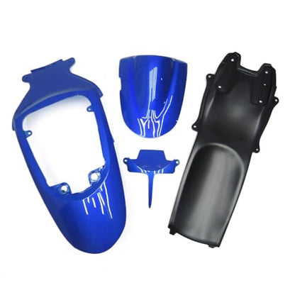 FLPRO ABS Plastic Fairing Kit Compatible for Suzuki 06 07 GSXR600 GSXR750 K6 2006 2007 GSX-R600 GSX-R750 Fairings Injection Motorcycle Body Kits Gloss Blue Black White Bodywork - color: Glossy Blue Black White