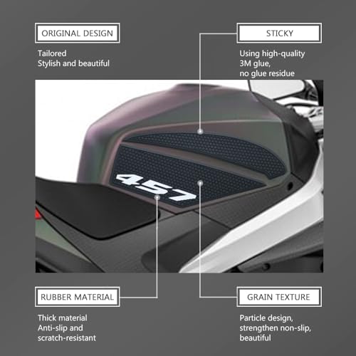 RS457 2025 New For Aprilia RS 457 RS4572024-2026 Motorcycle Tank Traction Pad Anti Slip Sticker Gas Knee Grip Protector Sticker