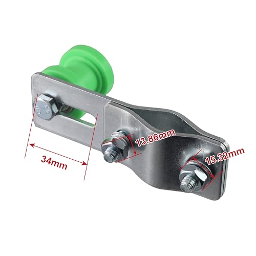 Chain Tensioner Adjuster and Green 8mm chain tensioner Guide wheel for 49cc 60cc 66cc 80cc Engine Motorized Bicycle Dirt Bike bicycles. - color: green