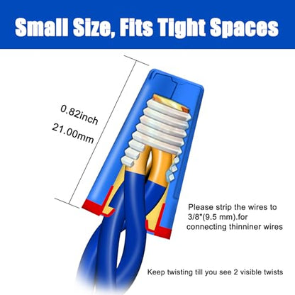 15PCS Waterproof Wire Electrical Connectors 22AWG-14AWG,Outdoor Seal Electrical Twist Nuts Caps Cable Terminal Connector for Landscape Light, Irrigation Valves, Wet Location Installation