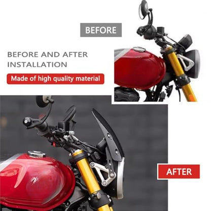 for Speed 400 Scrambler400X 2024 2025 Motorcycle Front Windshield Retro Windshield Spoiler with Bracket Speed400 Scrambler 400X (Transparent) - color: Transparent