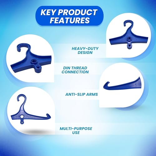 Scuba Choice Wetsuit & Drysuit Hanger – Heavy-Duty Hanger for BCD, Wetsuits & Scuba Gear Storage, Drying & Organization - color: Blue (Anti-slip)