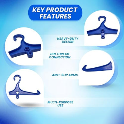 Scuba Choice Wetsuit & Drysuit Hanger – Heavy-Duty Hanger for BCD, Wetsuits & Scuba Gear Storage, Drying & Organization - color: Blue (Anti-slip)