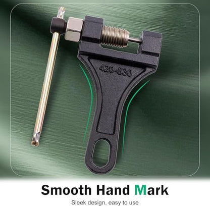 Motorcycle 420-530 Chain Breaker Tool, Heavy-duty Alloy Anti-rust Splitter, Chain Master Link Rivet Remover, for Most Motorcycle ATV Dirt Bike Scooter Go Kart Pit Bike (Black)