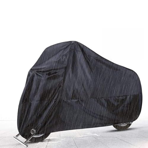 Motorcycle Cover for Honda NT1100 NT 1100, Heavy Duty Outdoor Waterproof Motorbike Rain Storage Shelter with Lock Holes Anti-UV Dustproof Breathable Black,L - size: Large