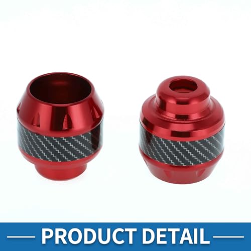 Motorcycle Frame Sliders Falling Protection Wheel Crash Protector Scooter Moped Aluminum Alloy Red 2 Pcs - color: Red