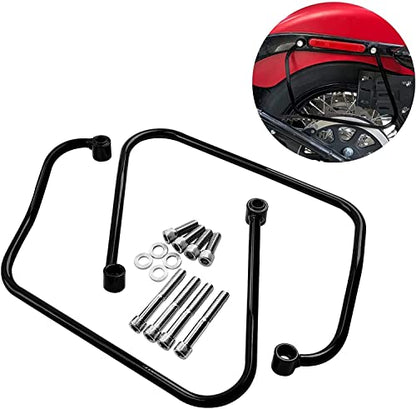18-25 Saddlebags Support Bracket Mount Rack Kit Fits for Harley Softail Slim FLSL Street Bob FXBB Models (2018-2025 ) - size: Softail 2018-2025