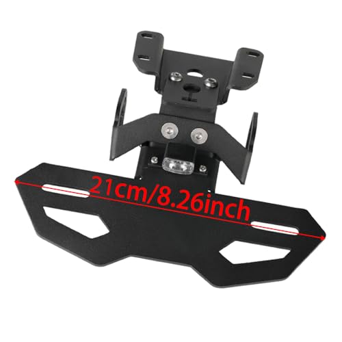 MACHSWON Motorcycle Number License Plate Bracket LED Light, Compatible with Yamaha MT-07 2014-2024, FZ-07 2014-2020, YZF-R7 2021-2025, 1 Set