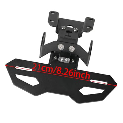 MACHSWON Motorcycle Number License Plate Bracket LED Light, Compatible with Yamaha MT-07 2014-2024, FZ-07 2014-2020, YZF-R7 2021-2025, 1 Set