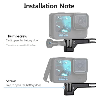 HSU Aluminum Vertical Bracket Adapter with 1/4"- 20 Hole for Gopro Hero 13/12/11/10/9/8/7/6/5/4 AKASO Campark Insta360 DJI Osmo Action and Other Action Cameras
