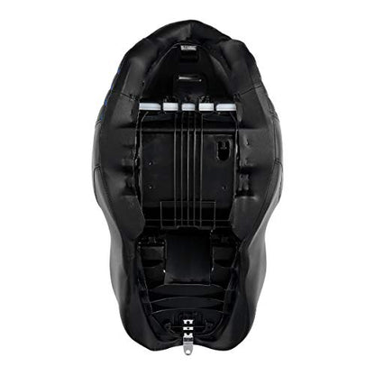 C.C.Rider Leather Driver Passenger Seat - Bagger Comb Strapped 2-Up One-Piece fit for Harley Touring Road King FLHR Street Glide FLHX Road Glide FLTRX Electra Glide FLHT 2009-2023, Black+Blue - color: Black+Blue
