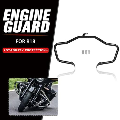 Highway Crash Bar Engine Guard Replacement for BMW R18 2020-2025 R18 B 2021-2025 R18 Classic Transcontinental 2021-2025 R18 Roctane 2023 2024 2025(Chrome) - color: Chrome