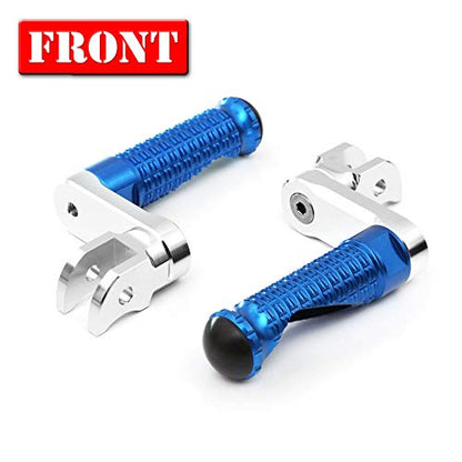 MC MOTOPARTS MPRO Blue 40mm Riser CNC Front Foot Pegs Compatible with YZF R1 00-21 YZF R6 03-19 YZF R1M 15-21 R1S - color: Blue, size: 40mm Extension