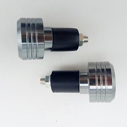 Motorcycle Handlebar Ends,7/8'' Handle Bar Slider Caps Weight Plugs CNC Aluminum (Gray) - color: Gray