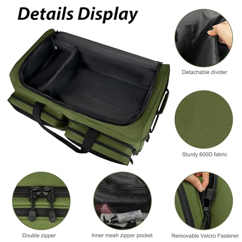 Rolling Duffle Bag with Wheels,120L Large Deployment Bag,Waterproof Military Duffle Bags for Tactical Military Deployment Camping - color: Green