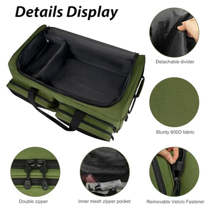 Rolling Duffle Bag with Wheels,120L Large Deployment Bag,Waterproof Military Duffle Bags for Tactical Military Deployment Camping - color: Green