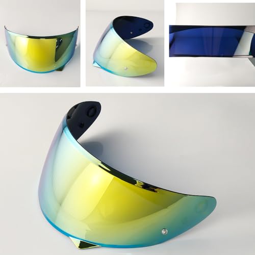 HJ-34P Helmet Visor Replacement for HJC C10.Motorcycle Helmet Shield UV Protection Compatible with HJC C10 (Revo Deep Gold) - color: Revo Deep Gold