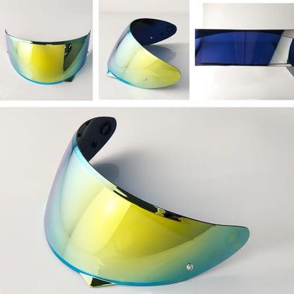 HJ-34P Helmet Visor Replacement for HJC C10.Motorcycle Helmet Shield UV Protection Compatible with HJC C10 (Revo Deep Gold) - color: Revo Deep Gold