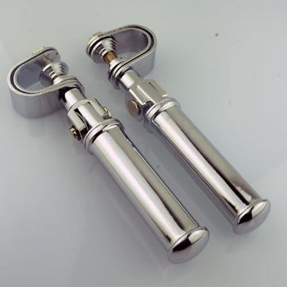 Motorcycle Foot Pegs Rests with U Clamps 1 Inch,1.25 Inch Anti-Vibrate Engine Guard Crash Bar Highway Pegs - color: Silver 2#