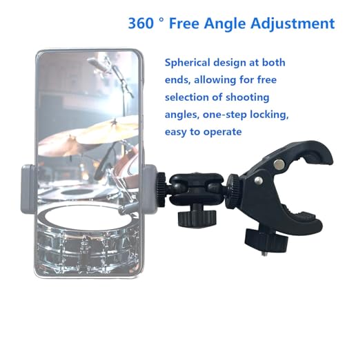Bike Handlebar Camera Mount with 1/4" Screw Camera Clamp,Adapter for Gopro for Hero for DJI Osmo for Insta360 X5 X4 X3 X2 Motorcycle Bicycle Action Cam Dash GPS Field Monitor Lights